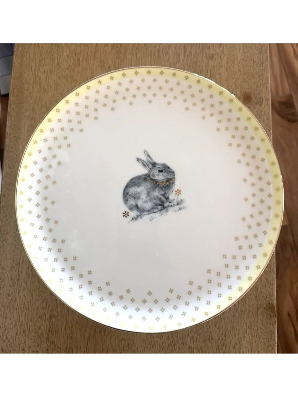 Spode Meadow Lane Rabbit Pedestal Cake Stand 12.5
